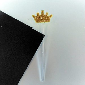 Pick Decorativo - Coroa Dourada - 10 unidades - Nelyzoca - Rizzo