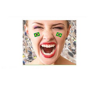 Adesivos Torcedor Brasileiro - 8 unidades - Festachic - Rizzo Balões