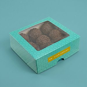 Caixa para Doces tipo Practice com Visor - "Valendo um Doce" - 9 doces - 10 unidades - Ideia - Rizzo
