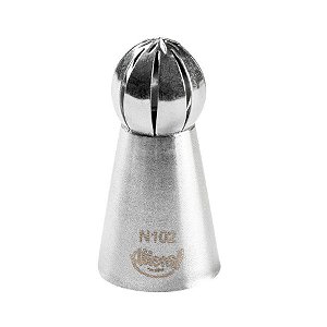 Bicos Para Confeitar - Russo Esfera - Aço Inox - Nºn102  - 1 unidade - Cromus Allonsy - Rizzo Balões