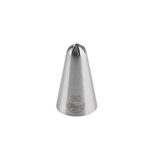 Bicos Para Confeitar - Pitanga Fechada - Aço Inox - Nº30  - 1 unidade - Cromus Allonsy - Rizzo Balões
