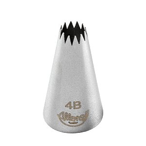 Bicos Para Confeitar - Pitanga Aberta - Aço Inox - Nº4B  - 1 unidade - Cromus Allonsy - Rizzo Balões
