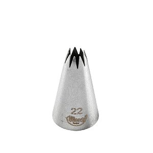 Bicos Para Confeitar - Pitanga Aberta - Aço Inox - Nº22  - 1 unidade - Cromus Allonsy - Rizzo Balões