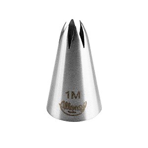 Bicos Para Confeitar - Pitanga Aberta - Aço Inox - Nº1M  - 1 unidade - Cromus Allonsy - Rizzo Balões