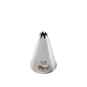 Bicos Para Confeitar - Pitanga Aberta - Aço Inox - Nº18  - 1 unidade - Cromus Allonsy - Rizzo Balões