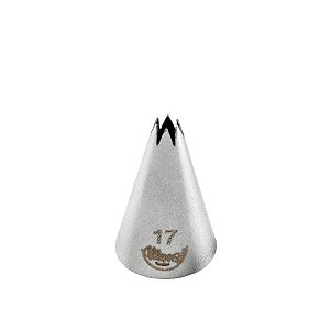 Bicos Para Confeitar - Pitanga Aberta - Aço Inox - Nº17  - 1 unidade - Cromus Allonsy - Rizzo Balões