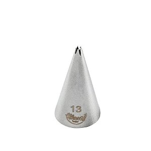 Bicos Para Confeitar - Pitanga Aberta - Aço Inox - Nº13  - 1 unidade - Cromus Allonsy - Rizzo Balões