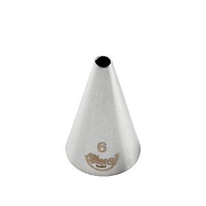 Bicos Para Confeitar - Perlê - Aço Inox - Nº6  - 1 unidade - Cromus Allonsy - Rizzo Balões