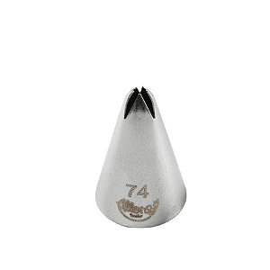 Bicos Para Confeitar - Folha - Aço Inox - Nº74  - 1 unidade - Cromus Allonsy - Rizzo Balões