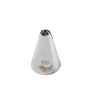 Bicos Para Confeitar - Folha - Aço Inox - Nº69  - 1 unidade - Cromus Allonsy - Rizzo Balões