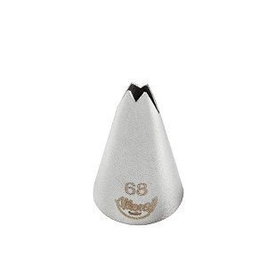Bicos Para Confeitar - Folha - Aço Inox - Nº68  - 1 unidade - Cromus Allonsy - Rizzo Balões