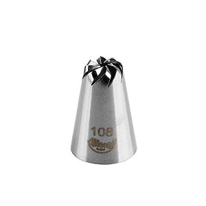 Bicos Para Confeitar - Flor De Pitanga - Aço Inox - Nº108  - 1 unidade - Cromus Allonsy  - Rizzo Balões