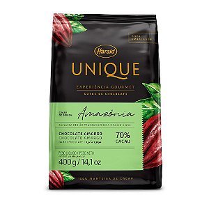 Chocolate em Gotas 70% Cacau Amargo Amazônia - Unique - 400g - 01 Unidade - Harald - Rizzo