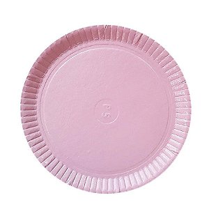 Prato para Doces de Papelão Laminado Rosa P5 - 1 Unidade - Rizzo