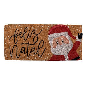 Capacho De Fibra - Feliz Natal Noel - 55 x 25cm - 1 unidade - Cromus - Rizzo Balões