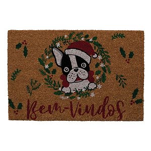 Capacho De Fibra - Bem-Vindo - BullDog - 60 x 40cm - 1 unidade - Cromus - Rizzo Balões