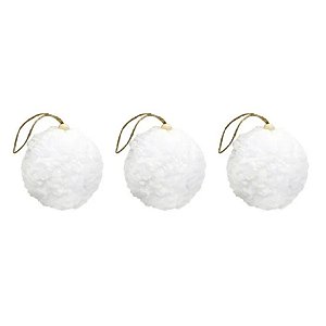 Bola Decorativa - Branca - 10cm - Cod.BD988 - 3 unidades - Rizzo Balões