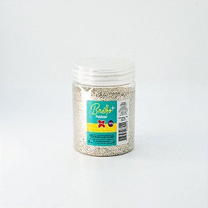 Glitter para Balões Brilho Poliéster 100 g - Ref. 7068 - Ouro Branco - 1 unidade -  - Rizzo