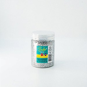 Glitter para Balões Brilho Poliéster 100 g - Ref. 7064 - Prata - 1 unidade -  - Rizzo