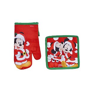 Luva e Pegador Mickey e Minnie (DISNEY) (14,5 x 26,5 a 20 x 20) - 2 unidades - Cromus - Rizzo