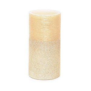 Vela de Enfeite - " Vela Redonda com LED  para Enfeite de Natal " - 1 Unidade - Cromus Natal - Rizzo