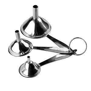 Funil Aço inox - Aço inox - 3 unidades - Cromus Allonsy - Rizzo