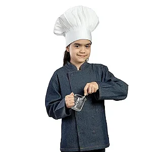 Uniforme Infantil Avental Dolma Unissex - Jeans - M  - 1 unidades - Cromus Allonsy - Rizzo