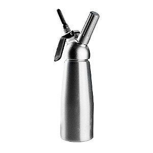 Garrafa Sifão Profissional Aço inox - 500 Ml 8x8x30Cm  - 1 unidade - Cromus Allonsy - Rizzo