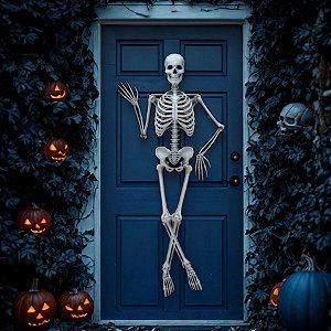 Decoração De Parede Esqueleto Halloween - 1,60x35cm - 1 unidade - Regina - Rizzo