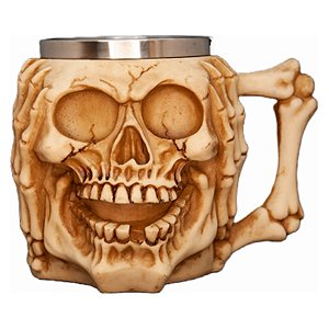 Caneca Caveira Ouvido - "Tampando o Ouvido" -  450mL - 01 Unidade