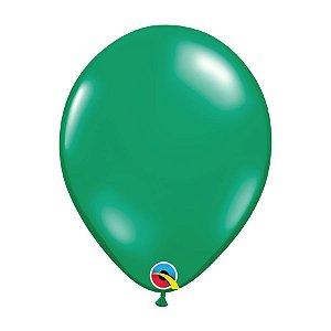 Balão de Festa Látex Liso Sólido - Emerald Green (Verde Esmeralda) - Qualatex - Rizzo Balões