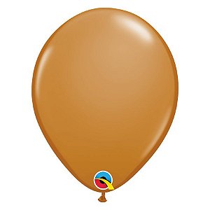 Balão de Festa Látex Liso Sólido - Mocha Brown (Marrom Mocha) - Qualatex - Rizzo Balões
