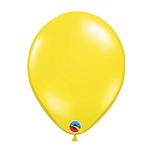 Balão de Festa Látex Liso Sólido - Citrine Yellow (Amarelo Citrino) - Qualatex - Rizzo Balões