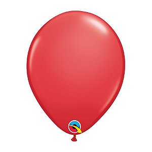 Balão de Festa Látex Liso Sólido - Red (Vermelho) - Qualatex - Rizzo