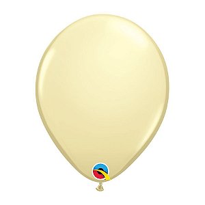 Balão de Festa Látex Liso Solido - Ivory Silk (Marfim Acetinado) - Qualatex - Rizzo