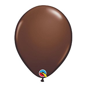 Balão de Festa Látex Liso Sólido - Chocolate Brown (Marrom chocolate) - Qualatex - Rizzo Balões