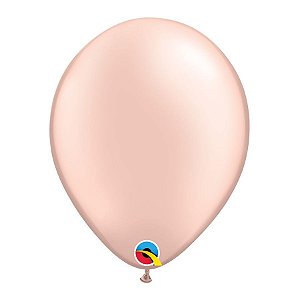 Balão de Festa Látex Liso Pearl (Perolado) - Peach (Pêssego) - Qualatex - Rizzo Balões