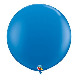 Balão Gigante de Festa em Látex 3ft (90 cm) - Dark Blue (Azul Escuro) - 2 Unidades - Qualatex - Rizzo Balões