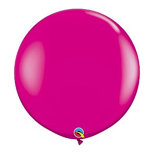 Balão Gigante de Festa em Látex 3ft (90 cm) - Wild Berry (Cereja Intenso) - 2 Unidades - Qualatex - Rizzo Balões