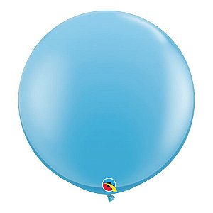 Balão Gigante de Festa em Látex 3ft (90 cm) - Pale Blue (Azul Claro) - 2 Unidades - Qualatex - Rizzo Balões