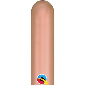 Balão de Festa Canudo - Rose Gold Chrome (Ouro Rosé) 260" - 100 unidades - Qualatex - Rizzo Balões