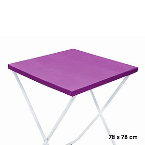 Toalha Plástica Cobre Manchas Perolizada - 78 x 78 cm - Roxa - 10 unidades - CampFestas - Rizzo