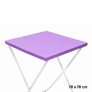 Toalha Plástica Cobre Manchas Perolizada - 78 x 78 cm - Lilás - 10 unidades - CampFestas - Rizzo