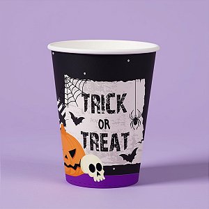 Copo de papel 240 mL  de Festa "Scary Night" Halloween - 8 unidades - Cromus - Rizzo
