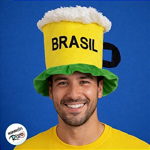 Chapéu De Tecido - Chop Brasil - 35cm x 36cm - 1 unidade - Rizzo