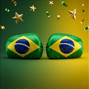 Bandeira Para Retrovisor - 2 Peças - Brasil - 30x31cm - 1 unidade - Rizzo