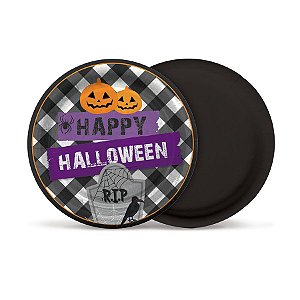 Prato Redondo Happy Halloween 18cm - Scary Night - 8 unidades - Cromus - Rizzo
