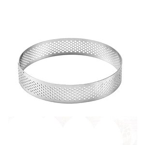 Aro Inox Micro-Perfurado - Redondo - 15X2Cm  - 1 unidade - Cromus Allonsy - Rizzo  Balões