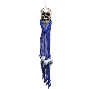 Enfeite de Halloween - Caveiras com Pano Roxo e Cordão - 1 unidade - Rizzo