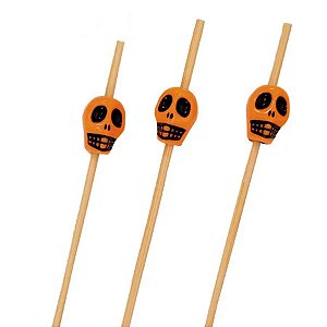 Palitos de Bambu - Caveiras Laranja - 20 unidades - Rizzo